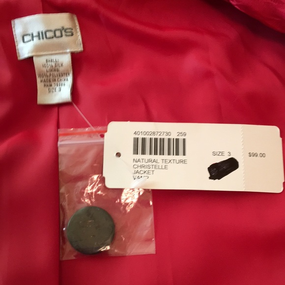 Chico’s NWT Natural Texture Christelle Jacket Sz 3 - Picture 6 of 6